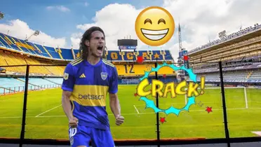 Edinson Cavani y el gesto que le valoran con un niño en Boca Juniors