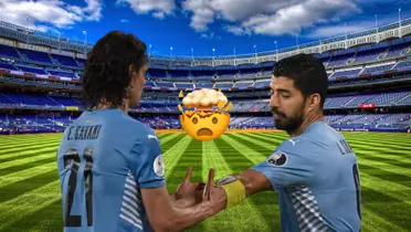 Edinson Cavani y Luis Suárez en la Selección de Uruguay