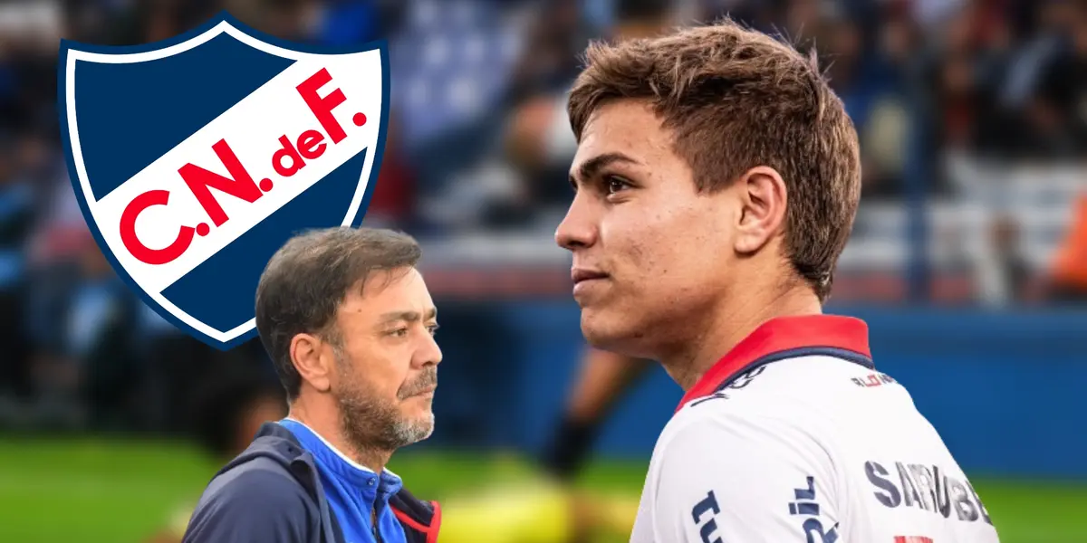 Álvaro Recoba como DT y su hijo Jeremía con la camiseta de Nacional