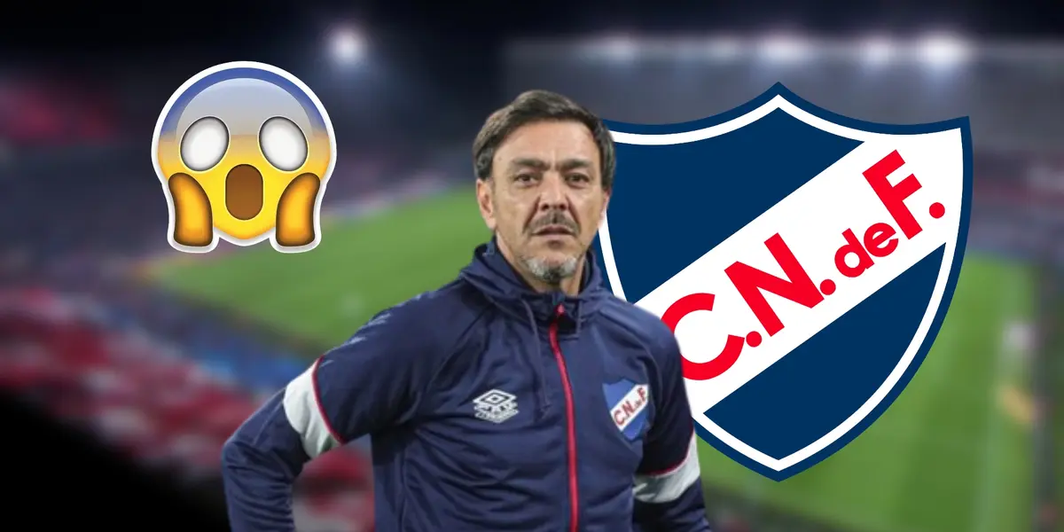 Álvaro Recoba con el buzo de entrenador de Nacional