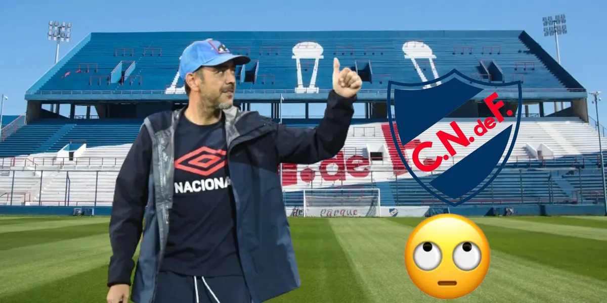 Álvaro Recoba dirigiendo a Nacional