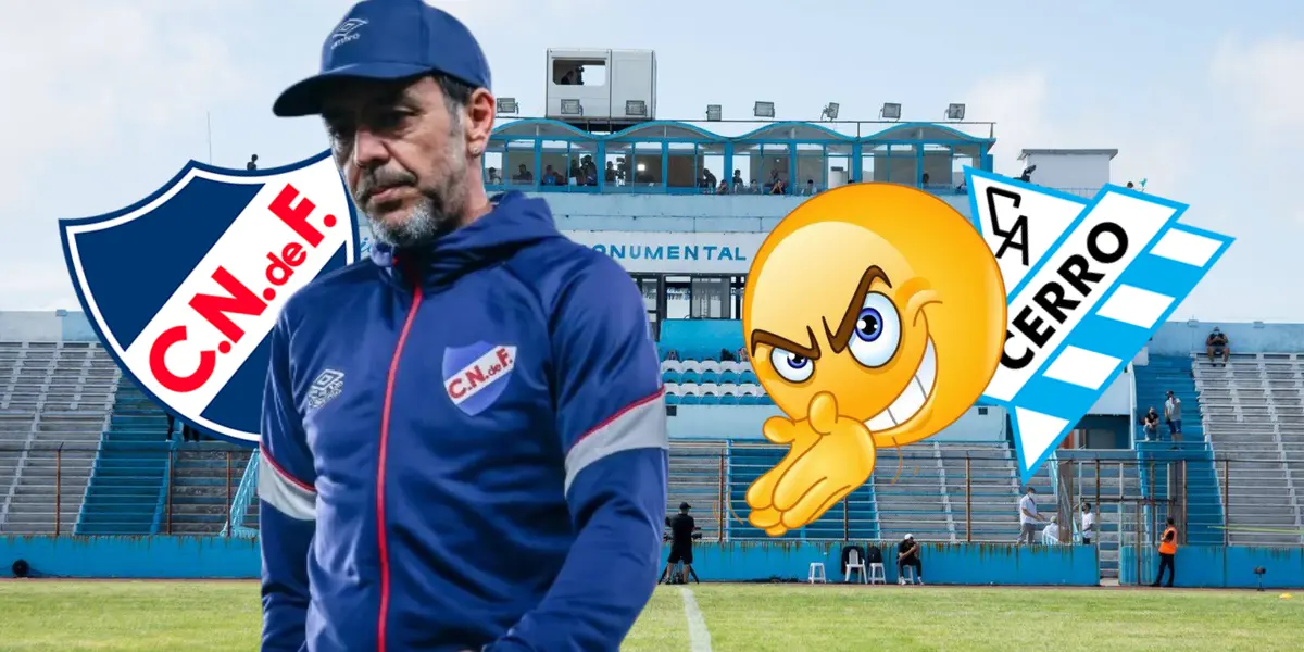 Álvaro Recoba, DT de Nacional, en el estadio de Cerro