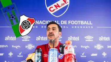 Álvaro Recoba en Nacional durante conferencia de prensa