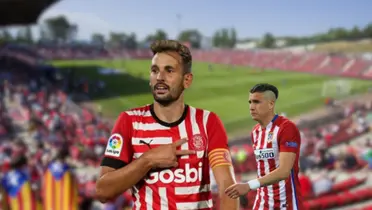 Christian Stuani en un partido de La Liga con la camiseta de Girona