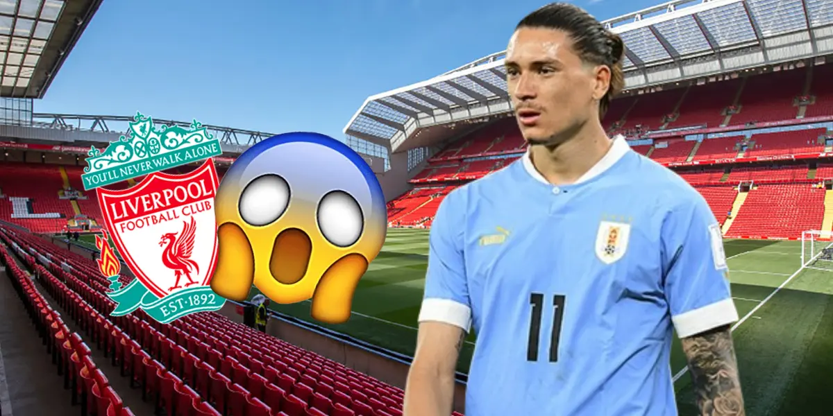 Darwi Núñez, jugador del Liverpool, en el estadio de Anfield