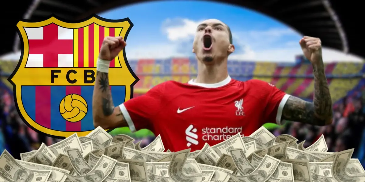 Darwin Núñez celebrando un gol con el Liverpool en la Premier League