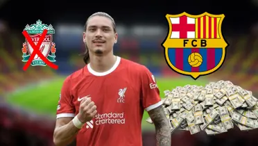 Darwin Núñez con la camiseta del Liverpool
