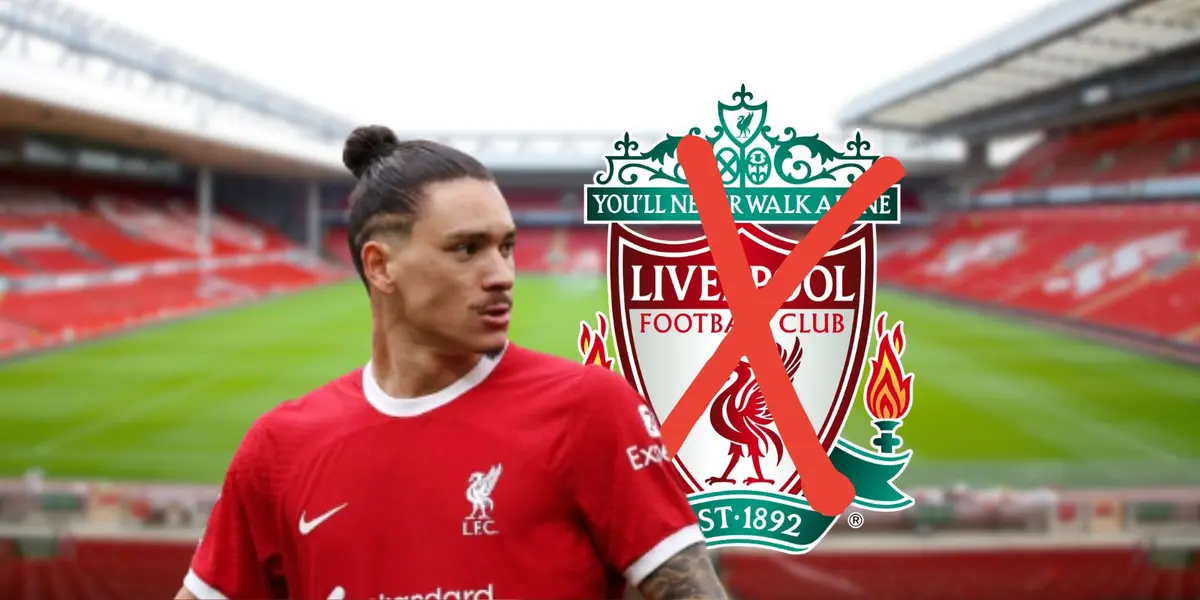 Darwin Núñez en un partido de Premier League con el Liverpool en la temporada 2023/24