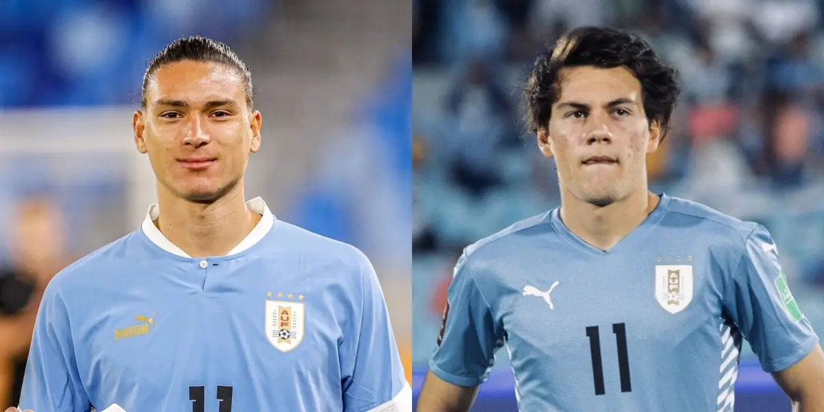 Darwin Núñez y Facundo Pellistri fueron las caras principales del anuncio que realizó la Selección de Uruguay