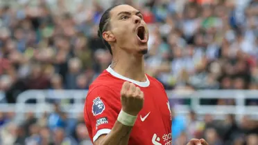 Darwin Núñez y su festejo de gol
