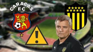 Diego Aguirre con la ropa de entrenador en Peñarol