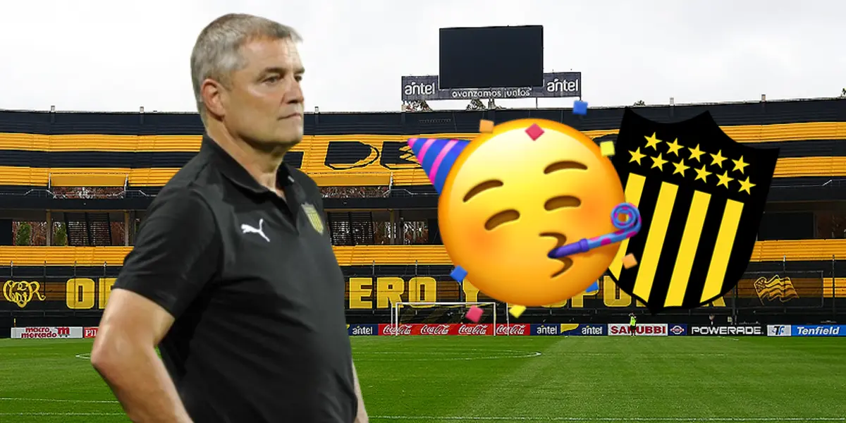 Diego Aguirre en el estadio Campeón del Siglo de Peñarol