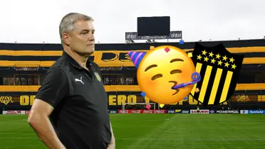 Diego Aguirre en el estadio Campeón del Siglo de Peñarol