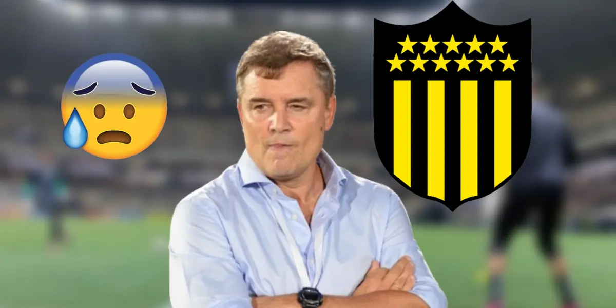 Diego Aguirre en Peñarol ante Atlético Mineiro