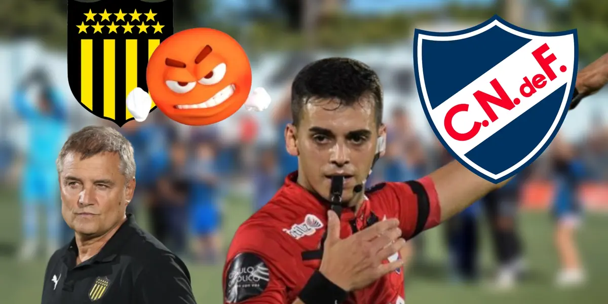 Diego Aguirre en Peñarol y Hernán Heras con la indumentaria de árbitro