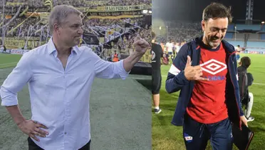 Diego Aguirre y Álvaro Recoba