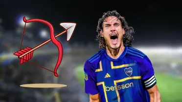 Edinson Cavani con la camiseta de Boca Juniors