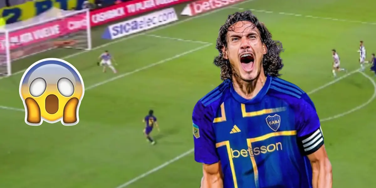 Edinson Cavani demostró su enorme jerarquía en Boca y La Bombonera se lo hizo saber con su reacción