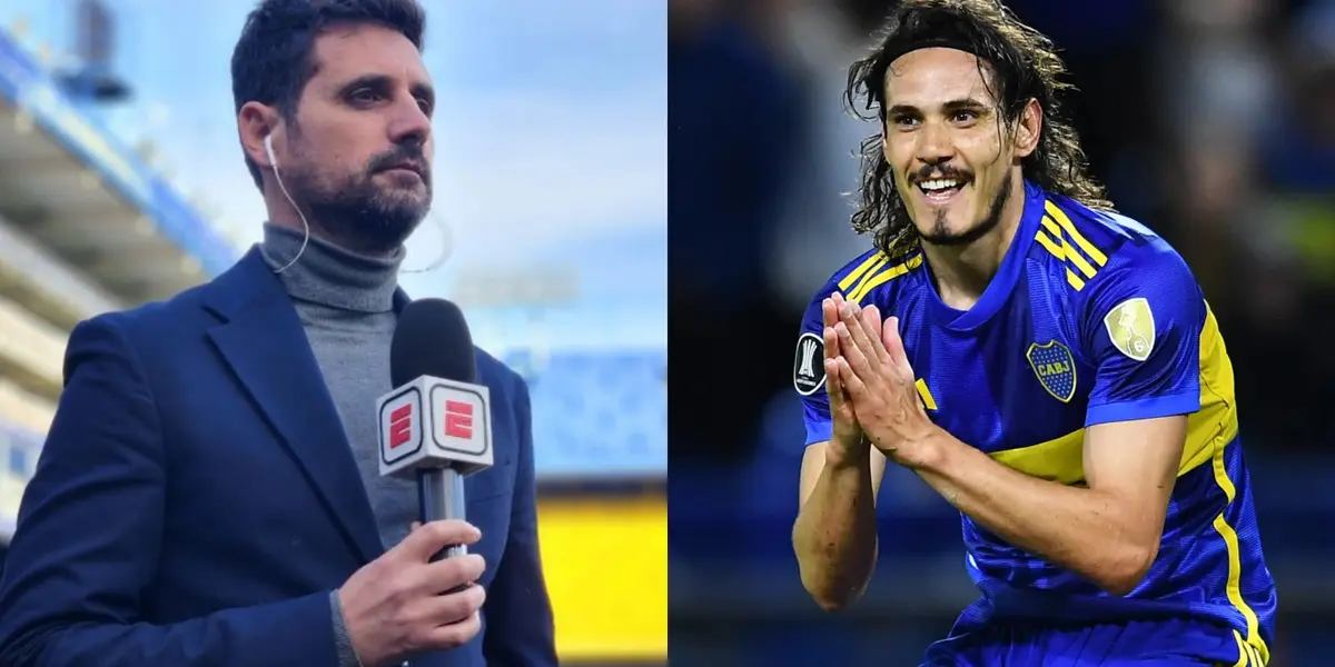 Edinson Cavani y Diego Muñoz