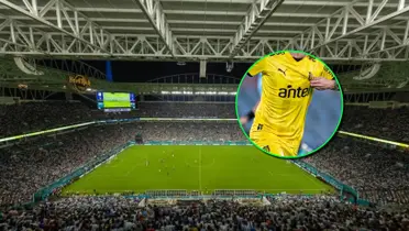 El Hard Rock Stadium y un jugador de Peñarol.