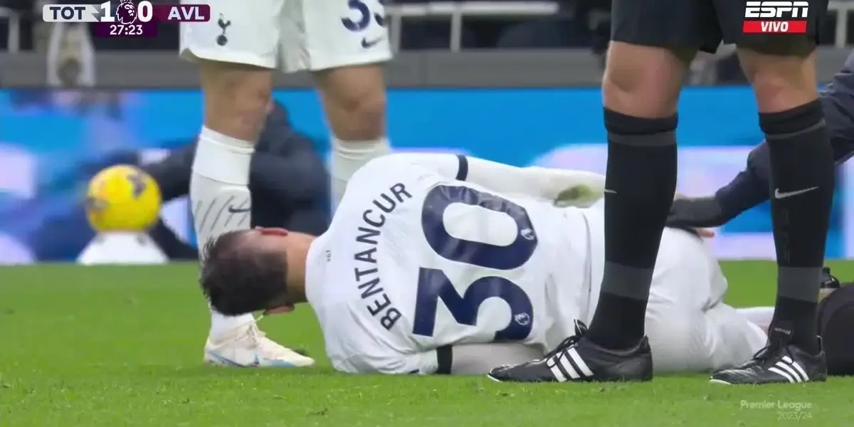 El mediocampista de los Spurs salió reemplazado a los 32 minutos.