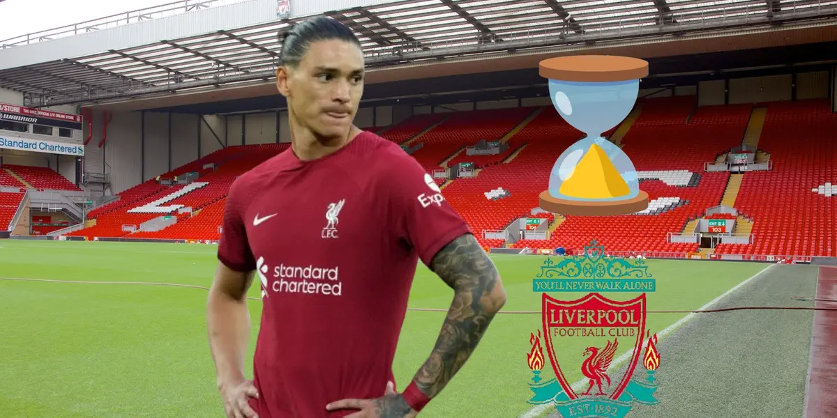 El uruguayo Darwin Núñez en el Liverpool de Inglaterra