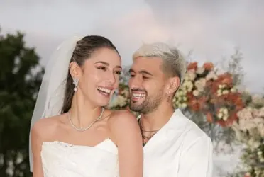 El volante ofensivo se casó con su pareja de hace diez años.