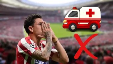 El zaguero uruguayo vive un momento complicado en el equipo Colchonero