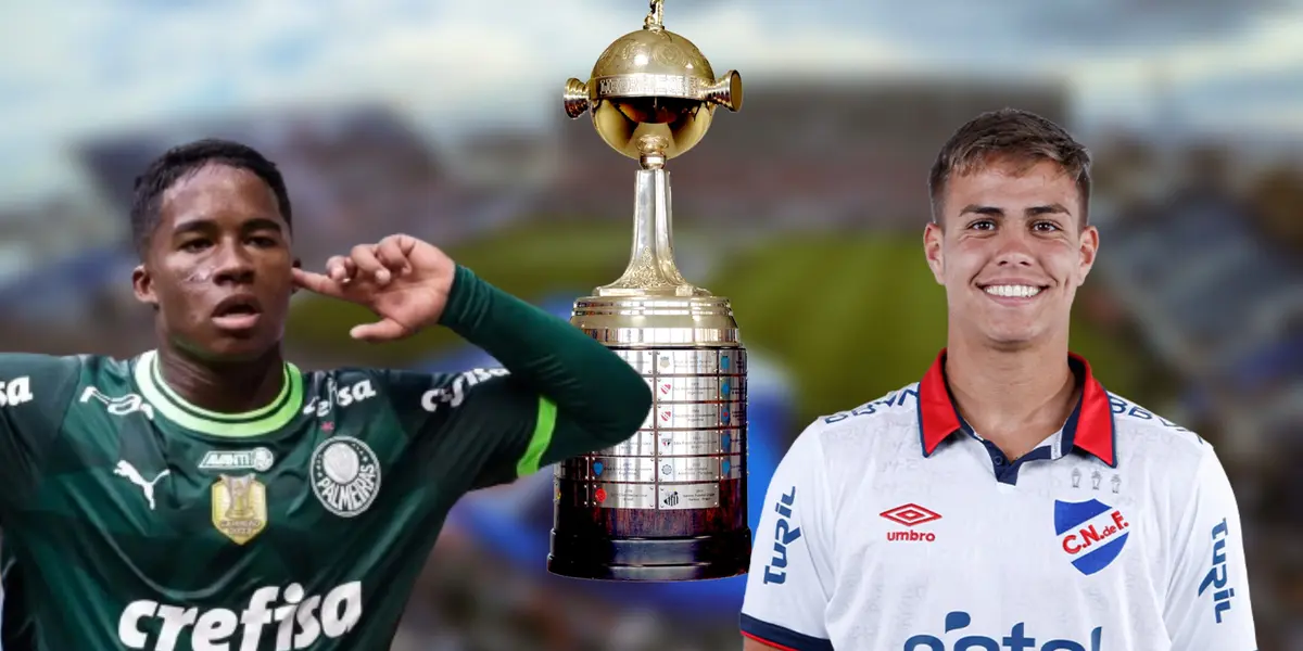 Endrick en Palmeiras y Jeremía Recoba con la camiseta de Nacional