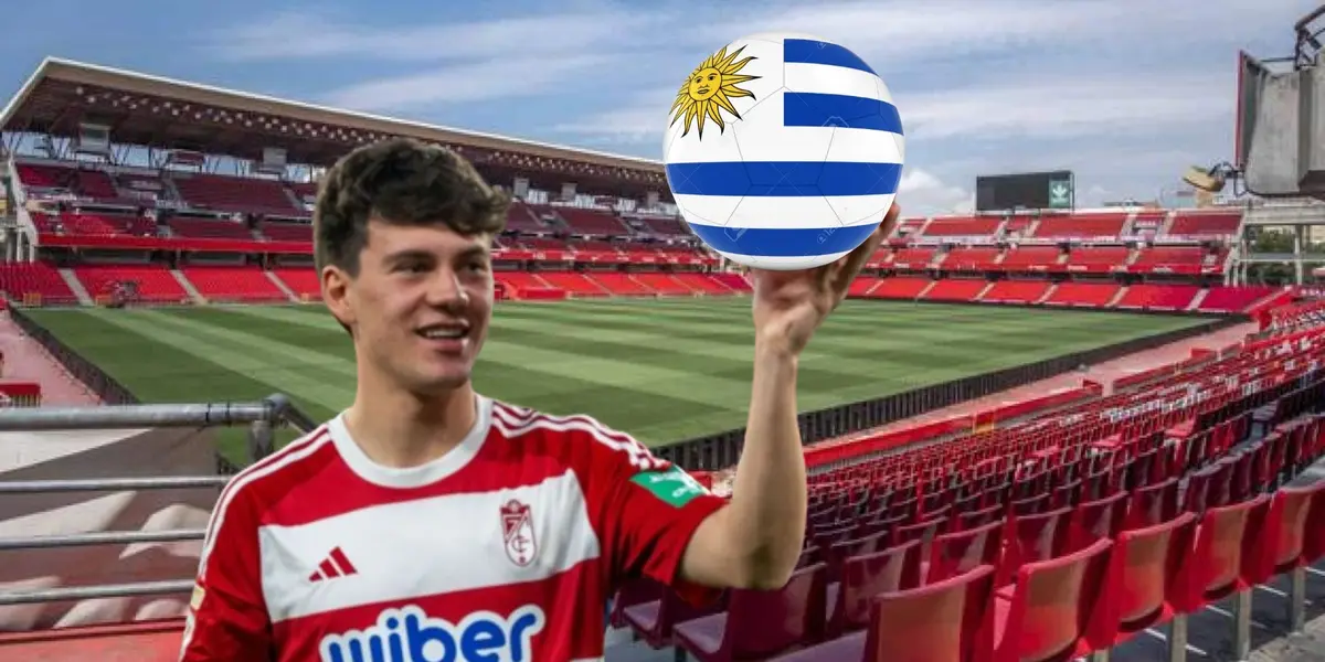 Facundo Pellistri con la camiseta del Granada de España