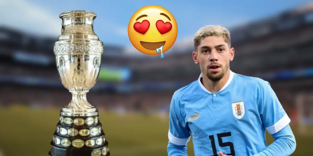 Federico Valverde con la camiseta de la Selección de Uruguay