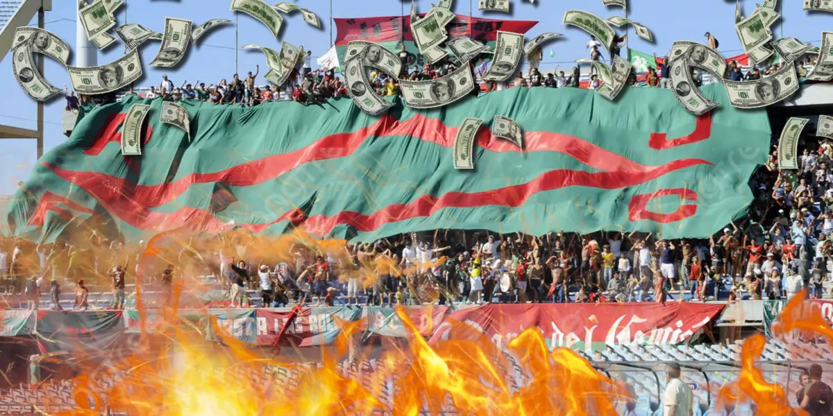 Hinchas del Rampla Juniors en la tribuna.