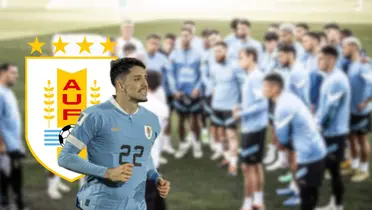 Joaquín Piquerez en un partido de la Selección Uruguaya durante 2023