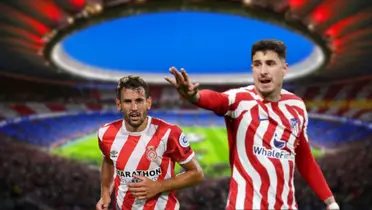 José María Giménez durante un partido de La Liga en España con el Atlético de Madrid