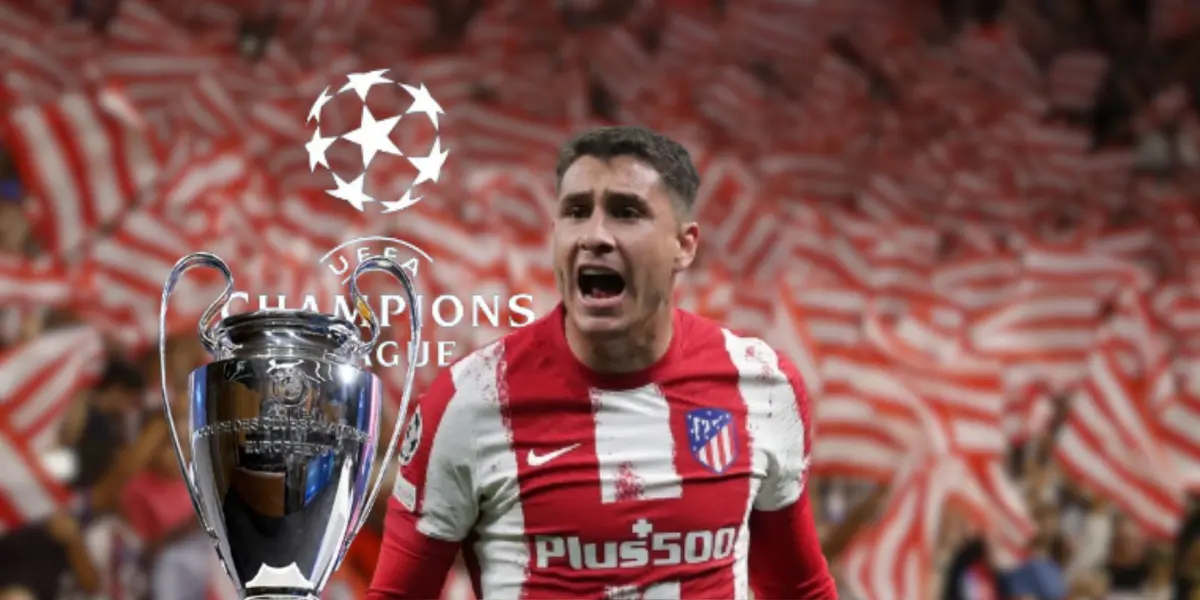 José María Giménez en un partido de Champions League con el Atlético de Madrid