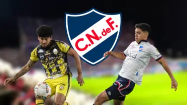 Jugadores de Nacional y Deportivo Táchira en el partido de esta noche