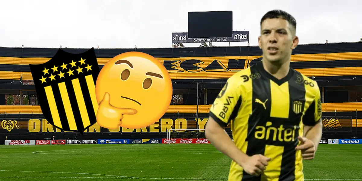 Leonardo Fernández, jugador de Peñarol, en el estadio Campeón del Siglo