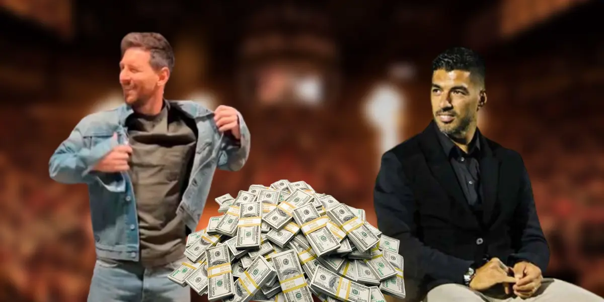 Lionel Messi y Luis Suárez vestidos elegantes