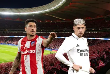 Los uruguayos se enfrentaron en un nuevo derbi de Madrid, y el experimentado marcador central ganó la pulseada