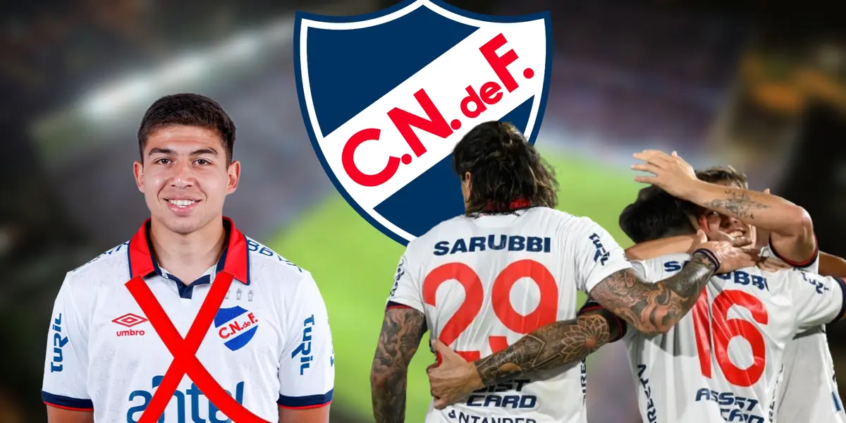 Lucas Sanabria y varios futbolistas de Nacional con la camiseta del Bolso