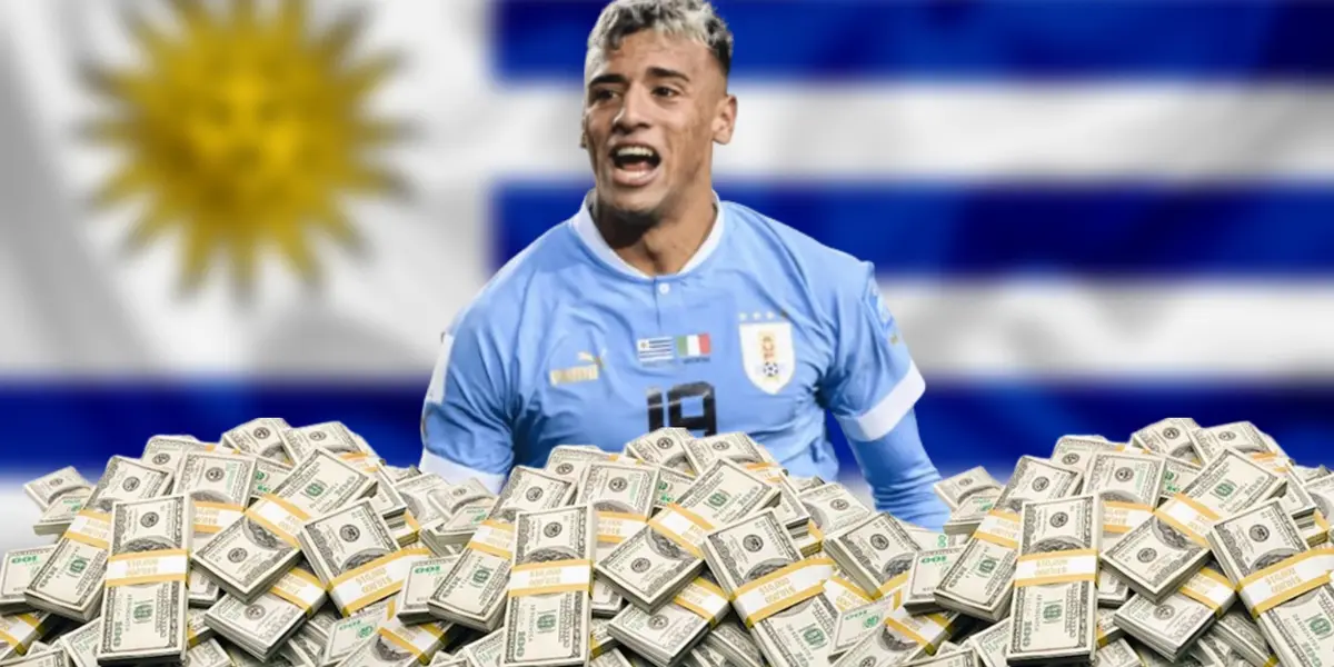 Luciano Rodríguez con la camiseta de la Selección de Uruguay