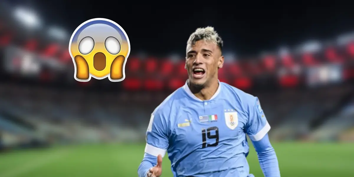 Luciano Rodríguez con la camiseta de la Selección de Uruguay