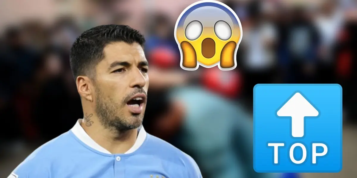 Luis Suárez con la camiseta de la Selección de Uruguay