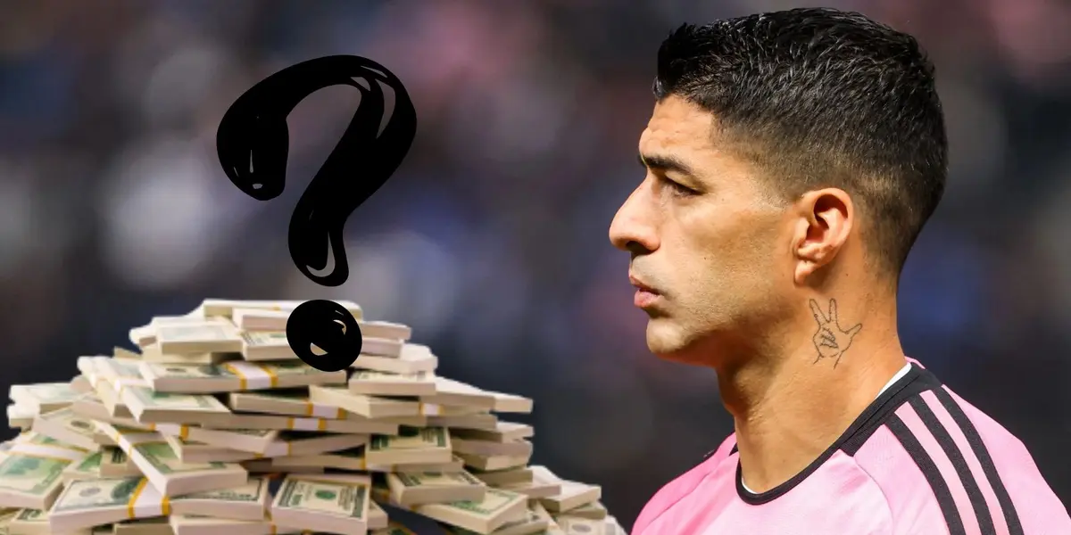 Luis Suárez durante la previa a un partido del Inter Miami