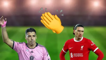 Luis Suárez en Inter Miami y Darwin Núñez con la camiseta del Liverpool