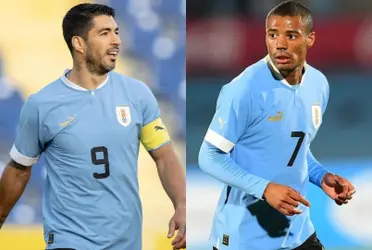 Luis Suárez y Nicolás de la Cruz en Uruguay