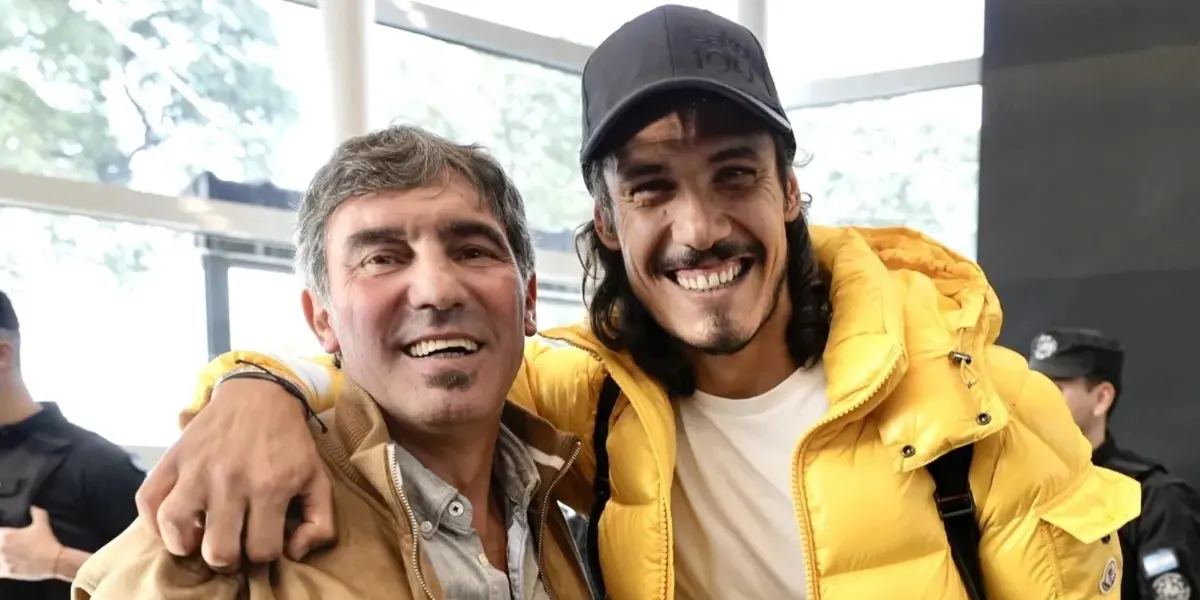 Manteca Martínez y Edinson Cavani