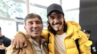 Manteca Martínez y Edinson Cavani
