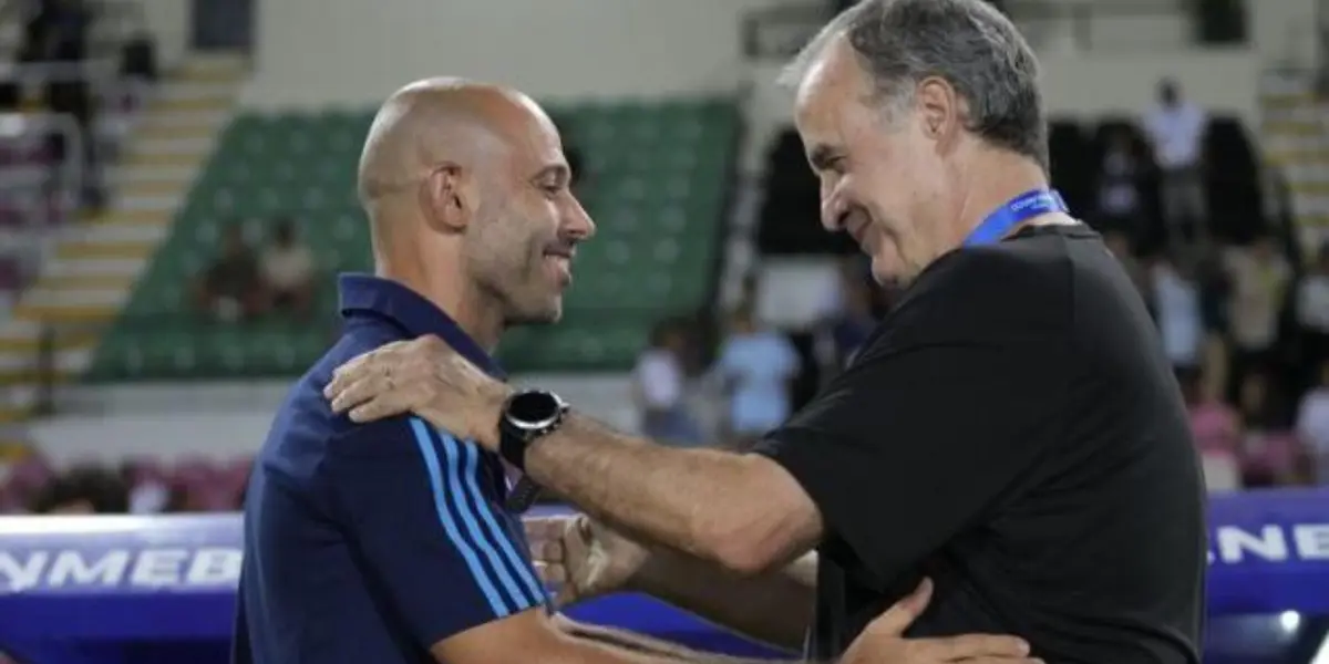 Marcelo Bielsa y Javier Mascherano