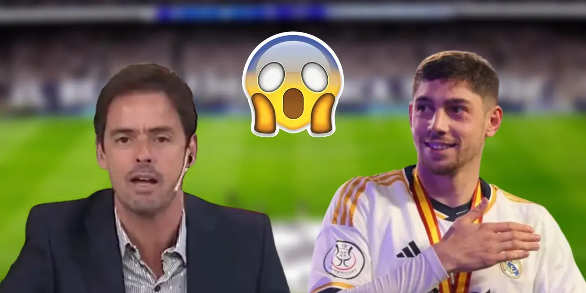 Mariano Closs y Federico Valverde con la camiseta del Real Madrid